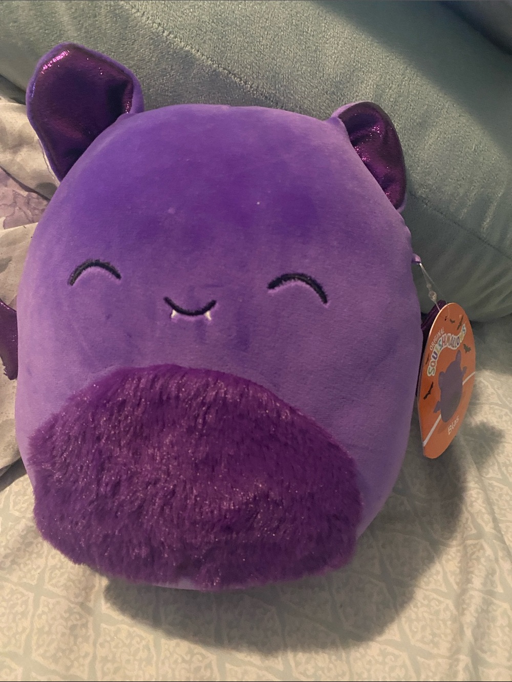 Squishmallow Purple Bat Plush - blas